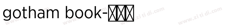 gotham book字体转换